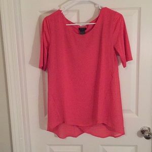 NWT Ann Taylor Flowy Short Sleeve Shirt Pink SMALL